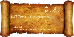 Dézsi Alexandra névjegykártya