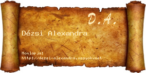 Dézsi Alexandra névjegykártya