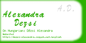 alexandra dezsi business card